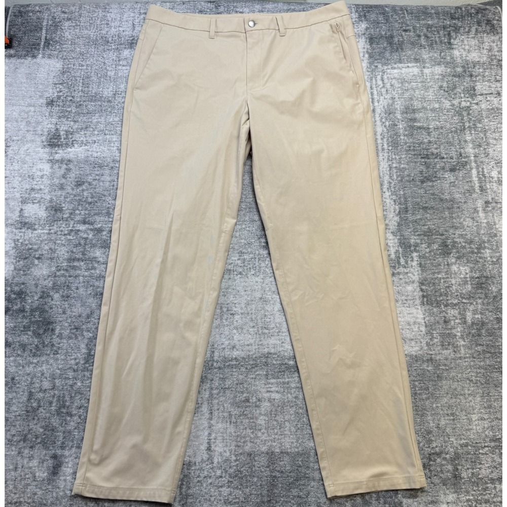 CRZ Yoga Pants‎ Mens 38x32 Cream Beige Performance Stretch Chino Commuter Tech